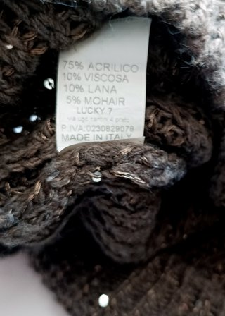 Jersey punto cuello ancho marrón