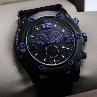 Orologio Cronografo Mercury Swiss Made Nero Blu