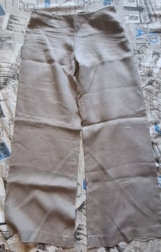 Pantaloni estivi Sisley grigi donna, senza tasche
