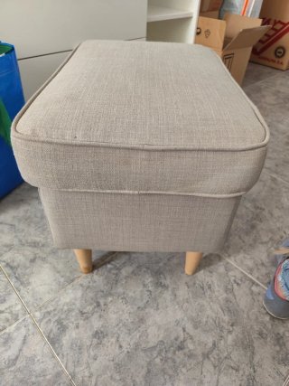 Pouf beige in tessuto Ikea