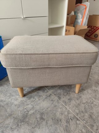 Pouf beige in tessuto Ikea