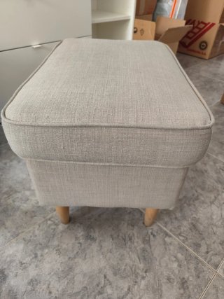 Pouf beige in tessuto Ikea