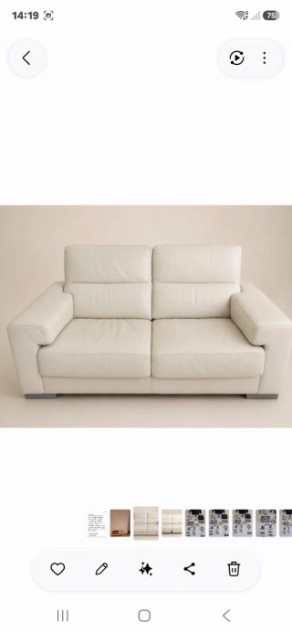 Sofá de Piel Blanco