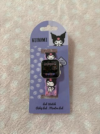 Reloj LED Digital Kuromi Morado Sanrio