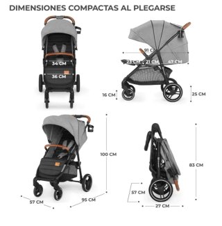 Silla de paseo gris