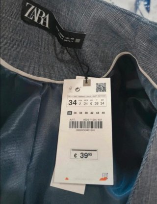 Americana Zara azul grisácea nueva
