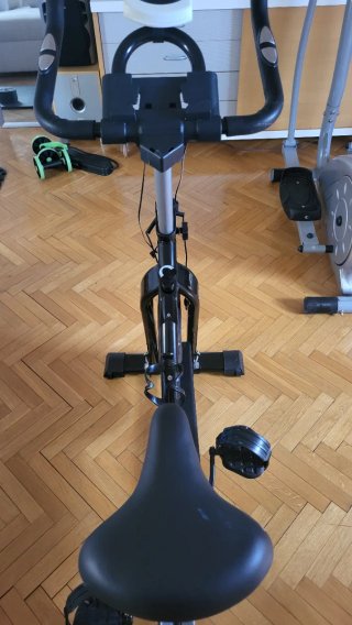 Bicicleta Estática Spinning Negra/Azul