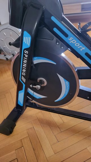Bicicleta Estática Spinning Negra/Azul