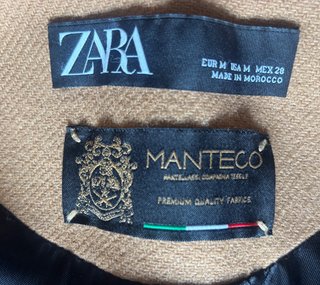 Abrigo Lana Zara Manteco Beige