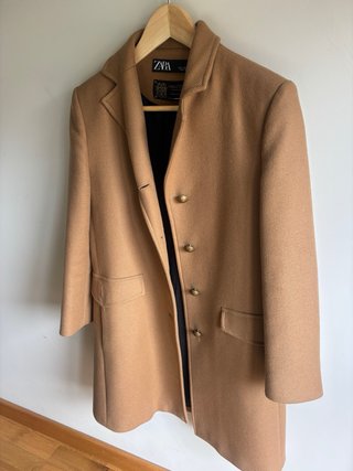 Abrigo Lana Zara Manteco Beige