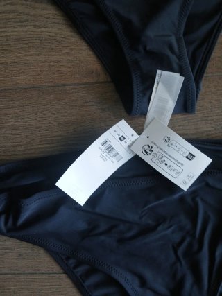 Braguitas de bikini negra con cordones, 2 unidades