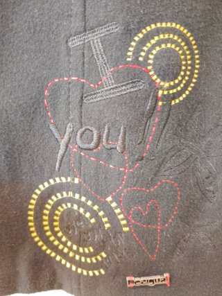 Abrigo Desigual Negro Talla M