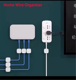 12 Clips Magnéticos Adhesivos para Cables