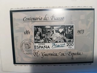 Hoja Bloque Sellos Picasso Centenario
