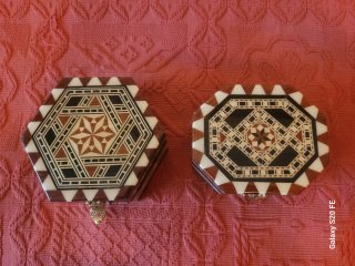 2 Cajas de Taracea Artesanales