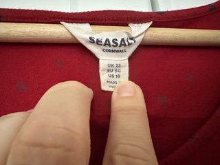 Vestido Seasalt Cornwall rojo lunares talla 50