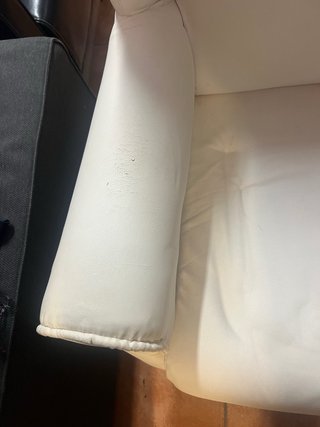Sillón balancín lactancia polipiel blanco