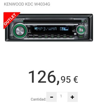 Radio CD Kenwood KDC-W4034