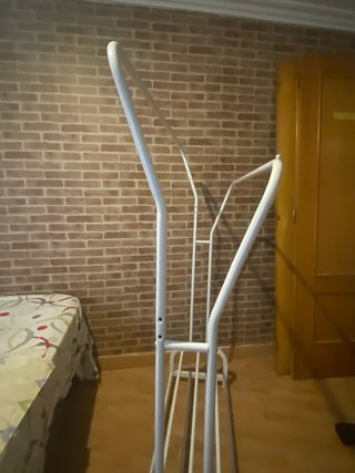 Burro Perchero Ropa Blanco Metal
