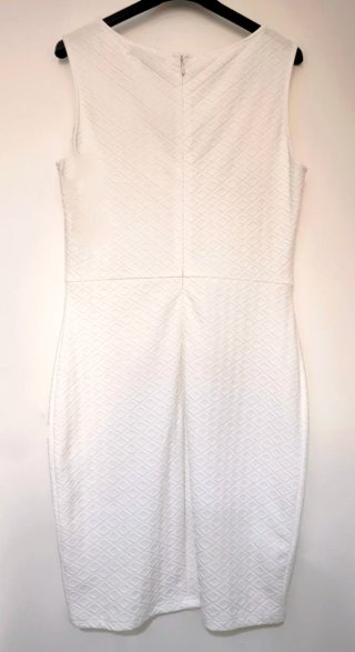 Vestido licra blanco estampado TM