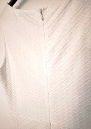 Vestido licra blanco estampado TM