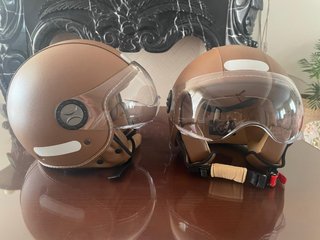 Casco Moto Marrón con Visera Precio unidad