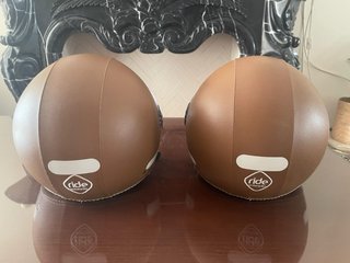Casco Moto Marrón con Visera Precio unidad