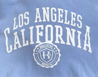 Sudadera Hollister Croped Azul Celeste (Talla S/M)