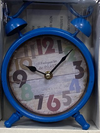 Orologio da scrivania blu