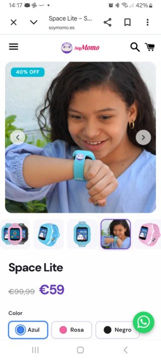 Reloj SoyMomo Space Lite Azul