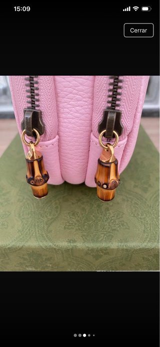 Bolso Gucci Rosa Piel GG Dorado