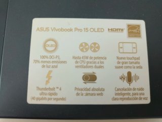 Portátil Asus Vivobook Pro 15 OLED RTX 3050