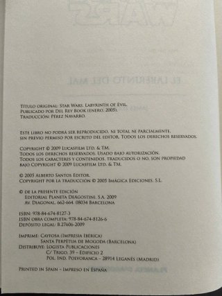 Libro Star Wars: el laberinto del mal