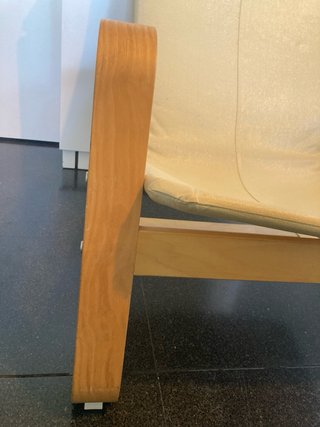 Mecedora Ikea Beige Tela y Madera