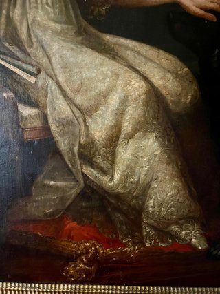 Cuadro antiguo siglo XIX con marco de época