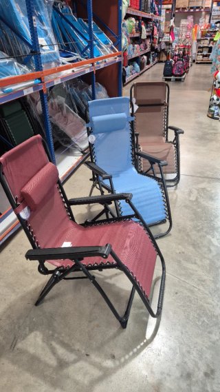 Hamaca tumbona Silla Plegable Azul y Roja