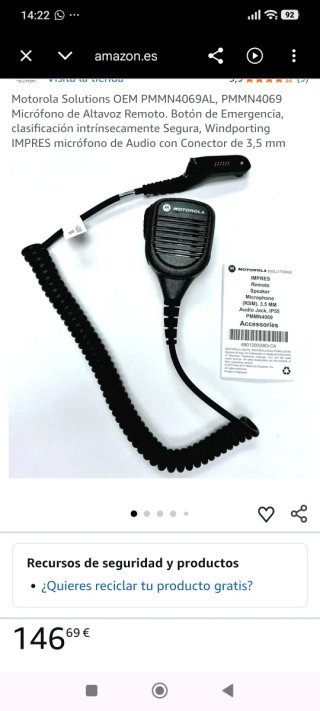 Micrófonos Motorola Altavoz Remoto