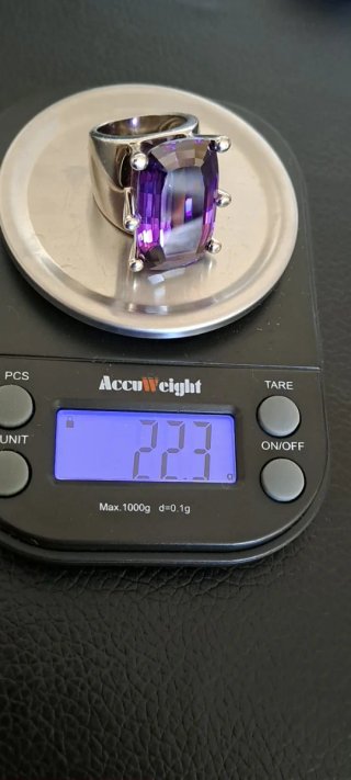 Anello Swarovski Argento Cristallo Viola