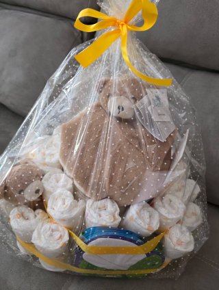 Tarta de pañales unisex