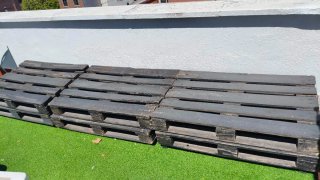 Palets Europal para Sillón Exterior, wengue