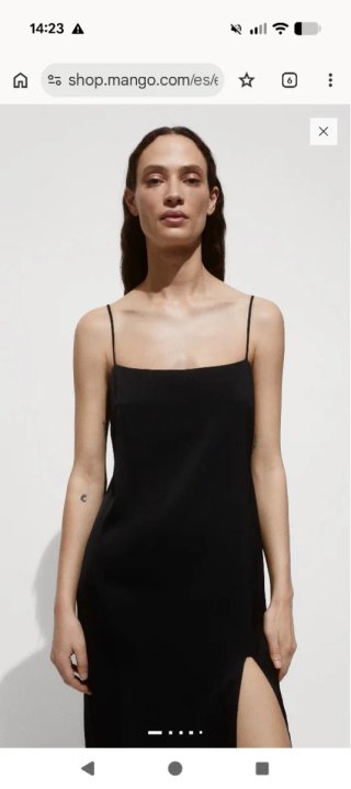 Vestido Mango Negro Elegante