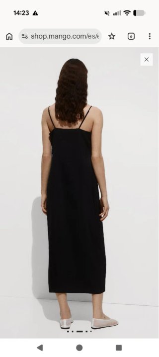 Vestido Mango Negro Elegante