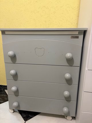 Cómoda bebé Mi Cuna gris