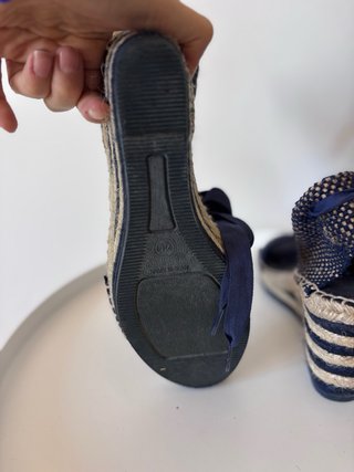 Cuñas Esparto Azul y Beige
