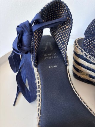Cuñas Esparto Azul y Beige
