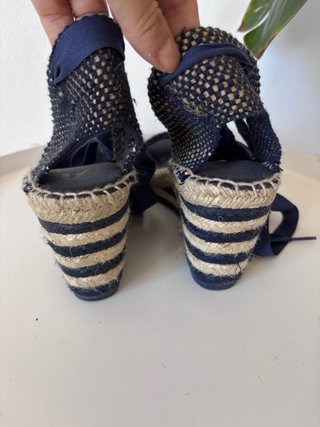 Cuñas Esparto Azul y Beige