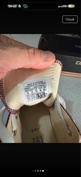 Converse All Star Bordeaux Tg 44