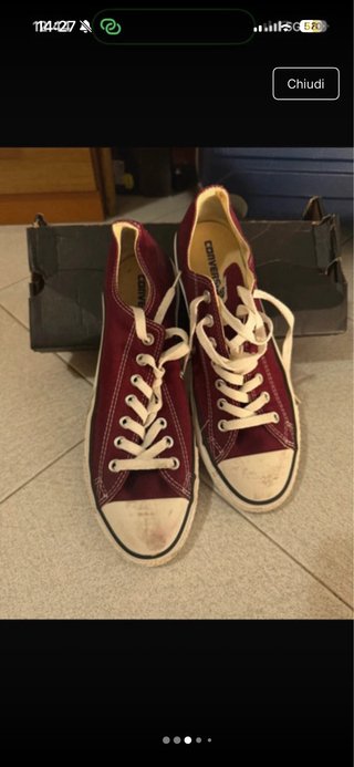 Converse All Star Bordeaux Tg 44