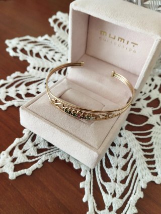 Pulsera Oro 9K con Gemas Multicolor