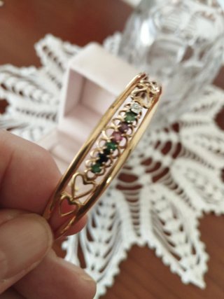 Pulsera Oro 9K con Gemas Multicolor